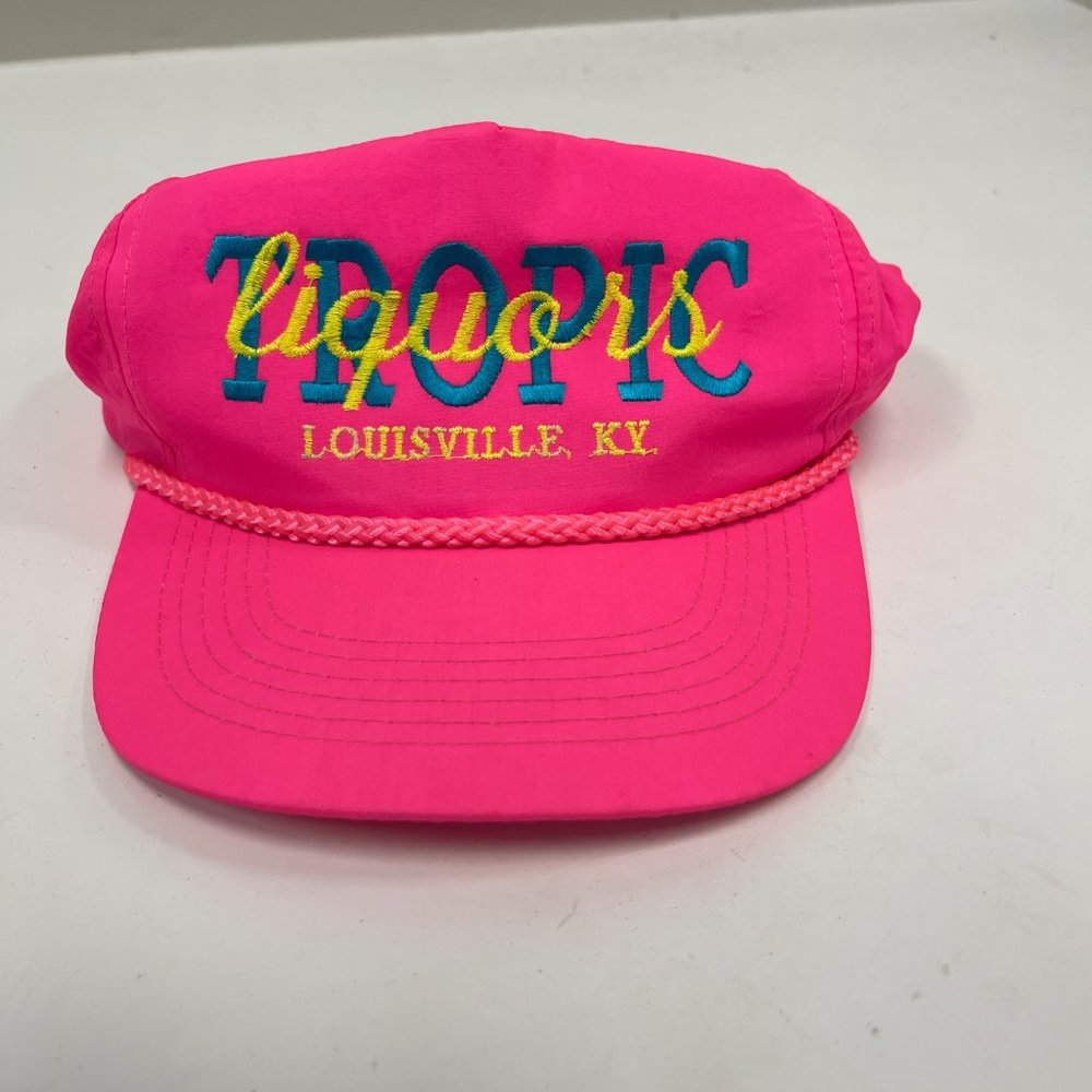 Vintage Tropic Liquors Louisville, KY Neon Pink Snapback